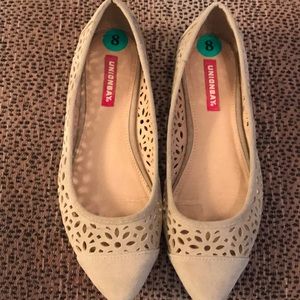 Tan suede ballet flats